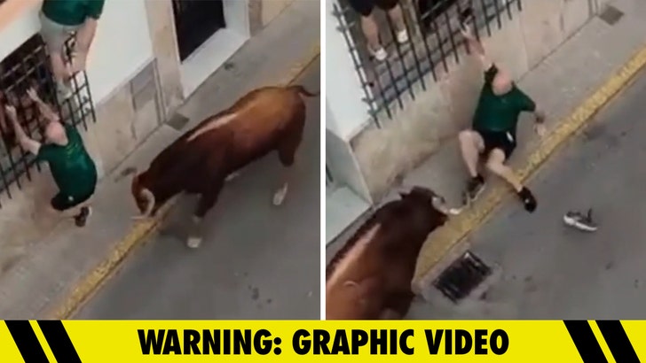 Спанисх Булл Горес гледалац до смрти, гледај видео Спанисх Булл Горес гледалац до смрти, гледај видео