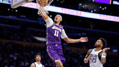 НБА такмичење у закуцавању: Џексон Хејс из Лејкерса, Картер Брајант из Спурса, Џејлен Дирен из Пистонса ће наводно учествовати на Ол-Стар викенду НБА такмичење у закуцавању: Џексон Хејс из Лејкерса, Картер Брајант из Спурса, Џејлен Дирен из Пистонса ће наводно учествовати на Ол-Стар викенду