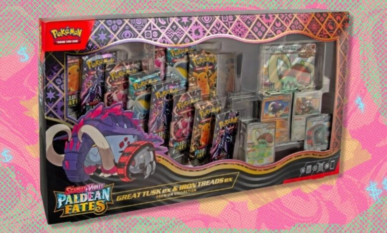 Најбоља понуда за Покемон ТЦГ: Палдеан Фатес Премиум колекција пада за 45 долара