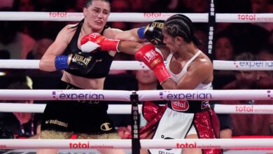 Кејти Тејлор потврђује планове за одлазак у пензију док гледа „иконичну“ борбу у Цроке Парку Кејти Тејлор потврђује планове за одлазак у пензију док гледа „иконичну“ борбу у Цроке Парку