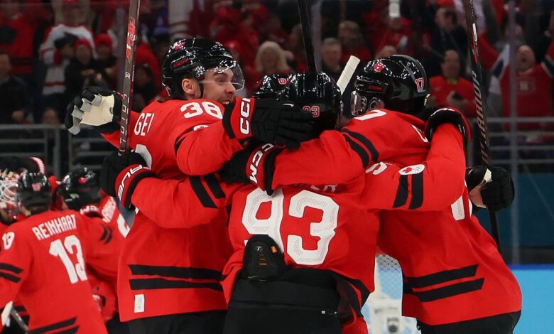 Мич Марнер игра против Канаде у победи против Чешке на Олимпијским играма