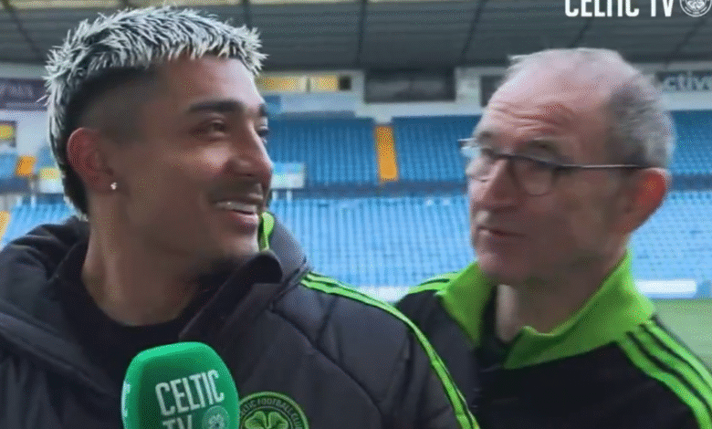 Тренутак О’Нил прекида Араујо Селтик ТВ интервју бруталним досјеком