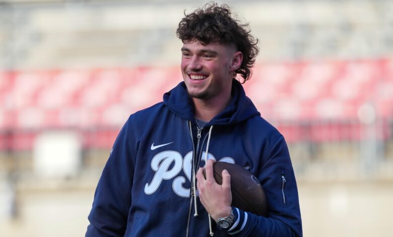 Најновије вести из НФЛ комбината Древ Аллар-а усред рехабилитације КБ-а Пенн Стате-а од повреде скочног зглоба уочи драфта Најновије вести из НФЛ комбината Древ Аллар-а усред рехабилитације КБ-а Пенн Стате-а од повреде скочног зглоба уочи драфта