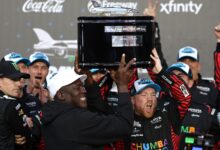 Мајкл Џордан слави са Тајлером Редиком на видео снимку након победе НАСЦАР Даитона 500 2026