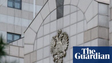 Украјински ратни брифинг: Руска амбасада подиже транспарент ‘победа ће бити наша’ над амбасадом у Сеулу, повлачећи жалбе | Украјина Украјински ратни брифинг: Руска амбасада подиже транспарент ‘победа ће бити наша’ над амбасадом у Сеулу, повлачећи жалбе | Украјина