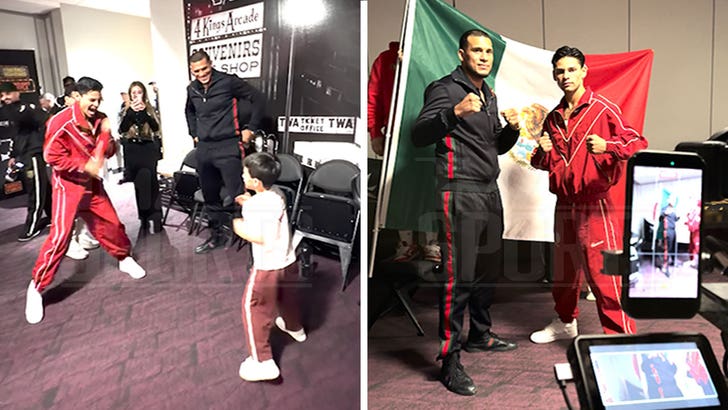 Рајан Гарсија се напумпава у бекстејџу пре вагања, на видеу