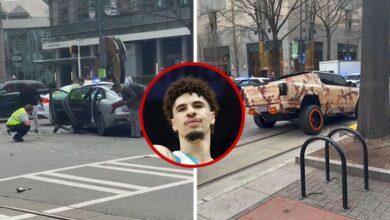ЛаМело Балл оштетио прилагођени Хуммер у саобраћајној несрећи у Шарлоту