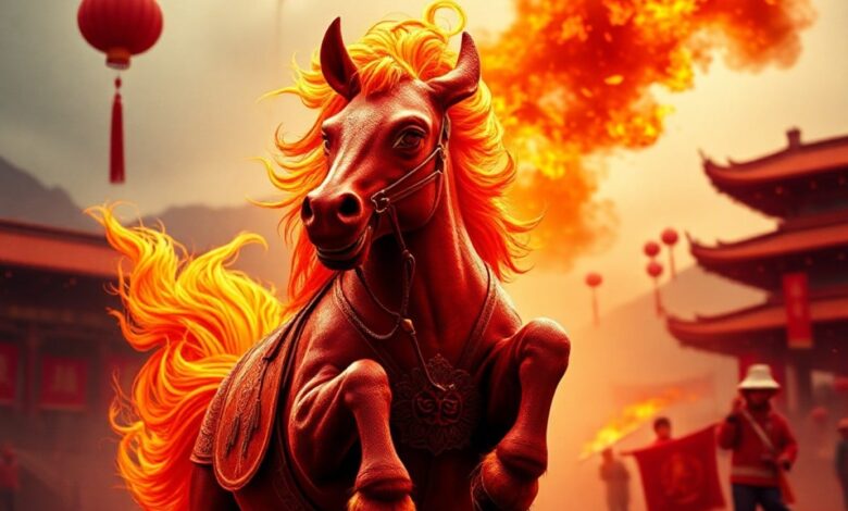 Година ватреног коња у Кини: Храбра акција за балансирање хаоса. Година ватреног коња у Кини: Храбра акција за балансирање хаоса.