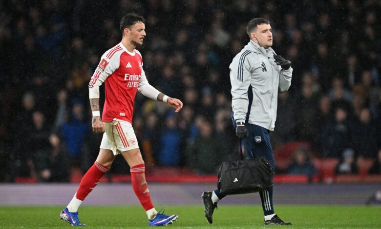 Повреде Арсенала Рикарда Калафјорија и Бена Вајта блистају у победи у ФА купу над Виганом