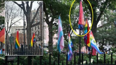 Радник ФЕД-а подиже америчку заставу на споменику Стоунвол у Њујорку уместо уклоњене заставе поноса