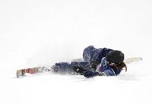 Кирсти Мјур ускратила је олимпијску медаљу по други пут за недељу дана након пада у финалу Биг Аира