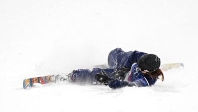 Кирсти Мјур ускратила је олимпијску медаљу по други пут за недељу дана након пада у финалу Биг Аира