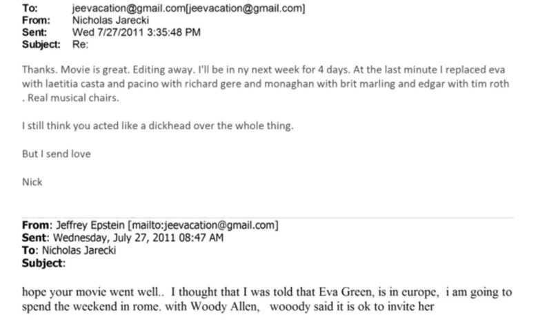 Пријатељска веза Николаса Јарецког са Џефријем Епштајном Пријатељска веза Николаса Јарецког са Џефријем Епштајном