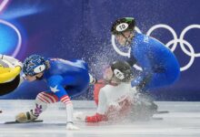 Брзи клизач носи оштрицу у лице у крвавој несрећи на Зимским олимпијским играма