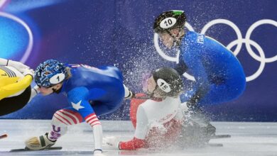 Брзи клизач носи оштрицу у лице у крвавој несрећи на Зимским олимпијским играма