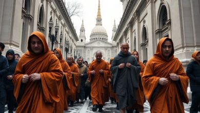 Монаси стижу после 15 недеља ходања: Мир и саосећање преплављују улице Вашингтона.