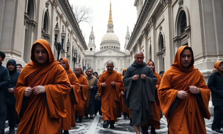 Монаси стижу после 15 недеља ходања: Мир и саосећање преплављују улице Вашингтона.
