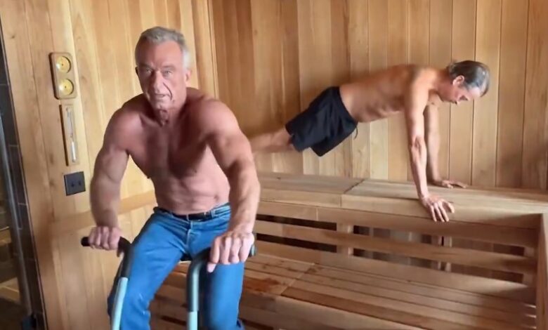 РФК Јр. и Кид Роцк снимају видео о тренингу без мајице