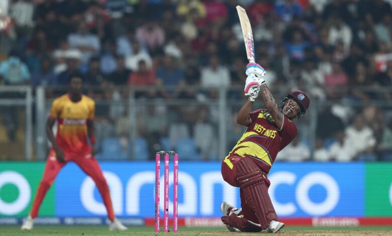 Шимрон Хетмајер слави Западну Индију до велике победе над Зимбабвеом на Т20 Светском првенству Шимрон Хетмајер слави Западну Индију до велике победе над Зимбабвеом на Т20 Светском првенству