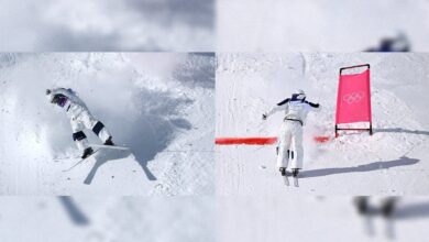 Јапански Хорисхима спасио пад, завршио Дуал Могулс уназад у вирусном видеу на путу до медаље