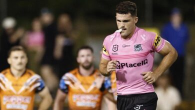 Нејтан Клири је суспендован на две утакмице НРЛ након снажног ударца на Хеамасија Макасинија из Вестс Тигерса