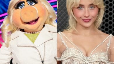 Сабрина Карпентер застрашена од госпођице Пиги у Мапет шоу