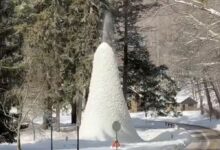 Јединствени ледени вулкан се појављује на ниским температурама у северној држави Њујорк