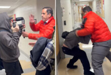 Професор у држави Охајо Лук Перез суспендован након што је наводно напао камермана који је покушавао да интервјуише бившег председника универзитета