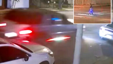 На снимку се види како је пешак убијен у удару и бегу у ЛА