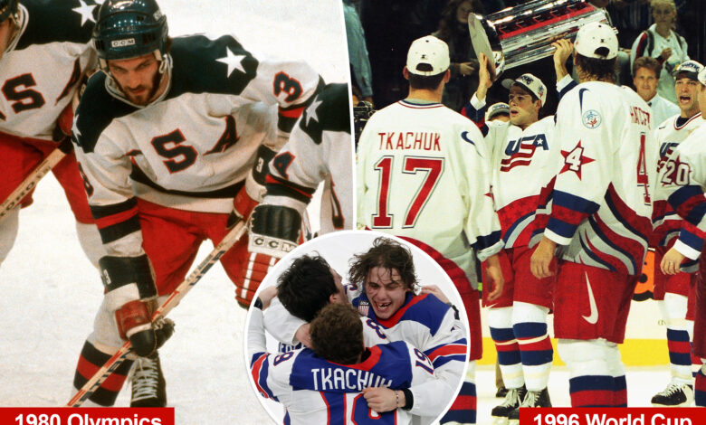 Великани хокеја Кен Мороу, Пат ЛаФонтејн одушевљени златном медаљом тима САД