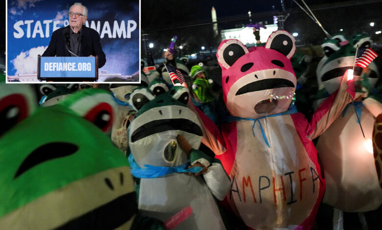 Противпрограмирање Демс-а о стању Уније које су замениле левичарске жабе Противпрограмирање Демс-а о стању Уније које су замениле левичарске жабе