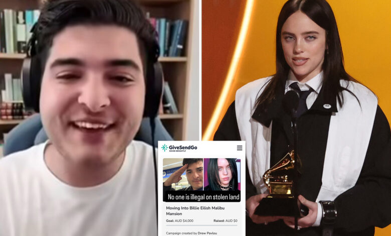 Аустралијски активиста Дру Павлоу покренуо је кампању за усељење у вилу Биллие Еилисх у Лос Анђелесу након што је „украла земља“