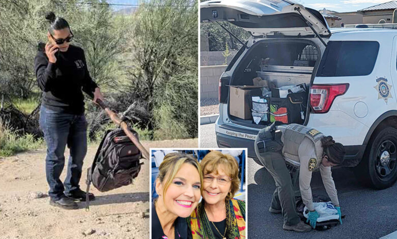 Волонтери Ненси Гатри проналазе ранац у оближњој одводној цеви Волонтери Ненси Гатри проналазе ранац у оближњој одводној цеви