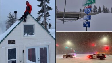 Прва фотографија са места смртоносне лавине на језеру Тахо — док спасилац говори из завејаних колиба