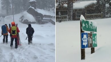 Скијаши заробљени лавином на планини Тахое граде импровизовано склониште користећи цераду, 10 се и даље води као нестало Скијаши заробљени лавином на планини Тахое граде импровизовано склониште користећи цераду, 10 се и даље води као нестало