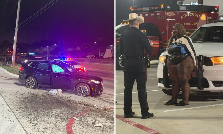 Жена из Тексаса у кожном доњем вешу и мрежама наводно је ударила у БМВ док је била пијана